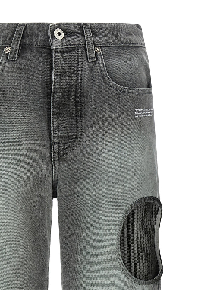 Off-White grå rette jeans i bomull