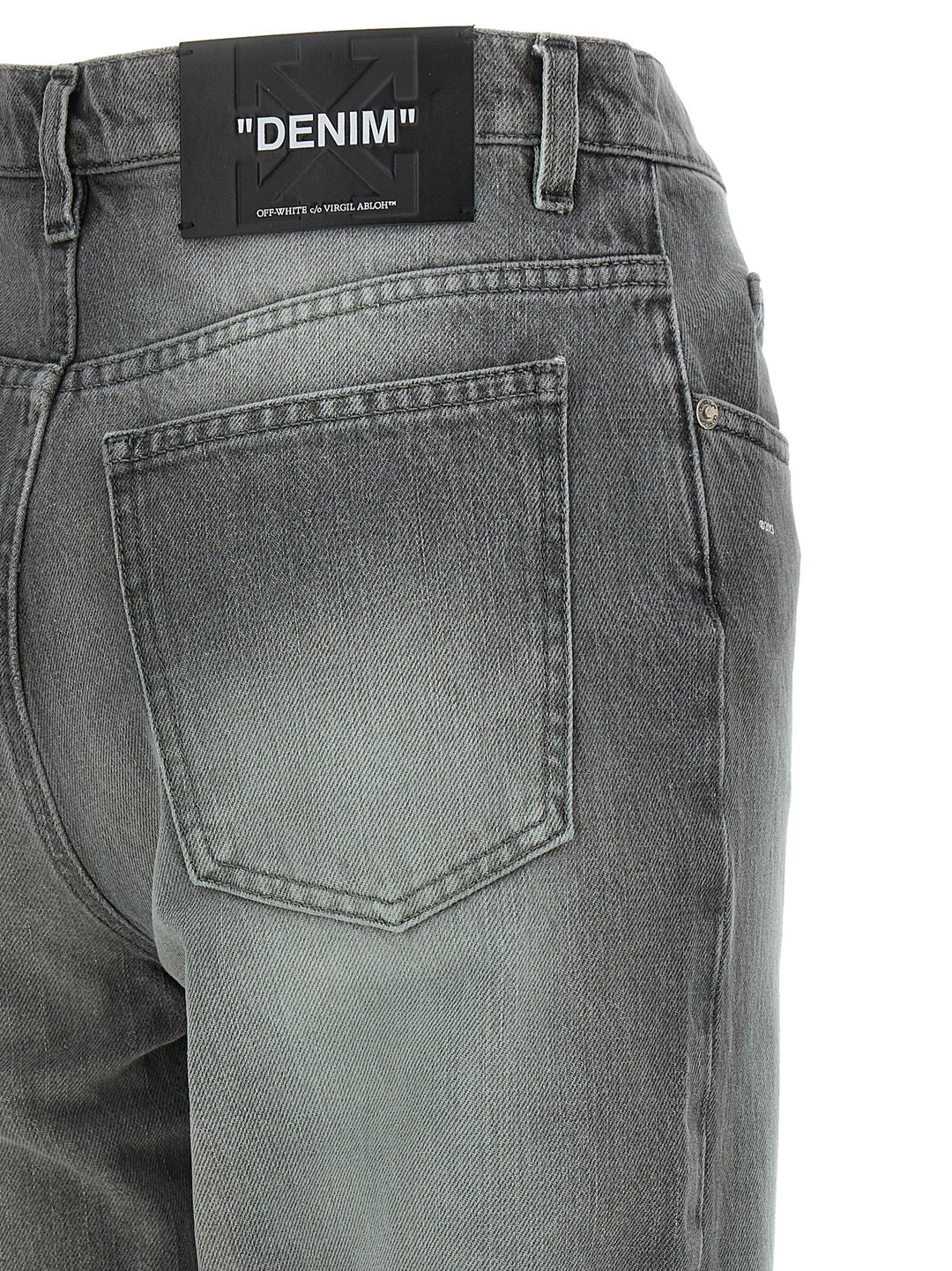 Off-White grå rette jeans i bomull