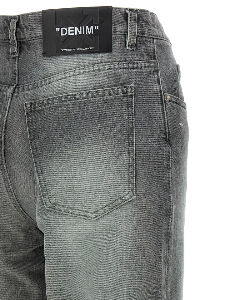Off-White grå rette jeans i bomull