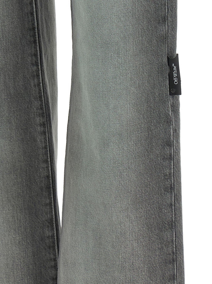 Off-White grå rette jeans i bomull