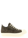 Rick Owens Gray Calfskin Low Top Sneakers