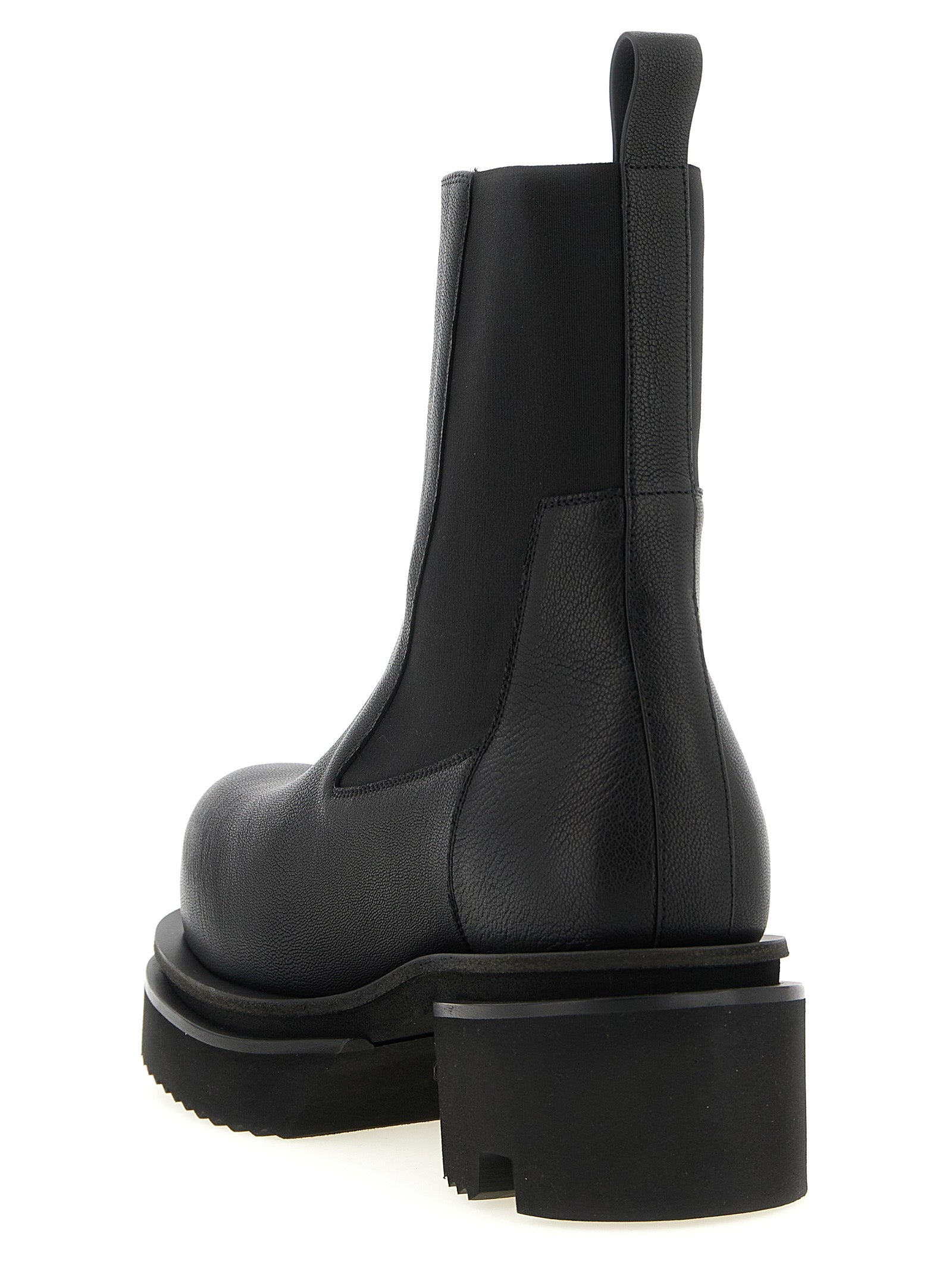 Black Goatskin Ankle Boots