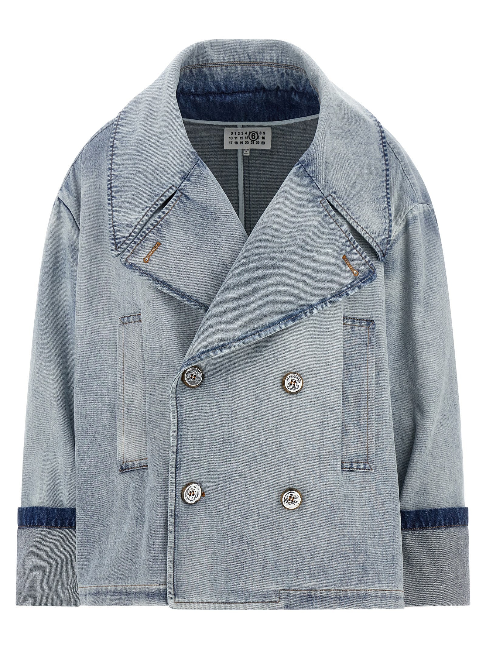 MM6 Maison Margiela Blå Denimjakke i Bomull