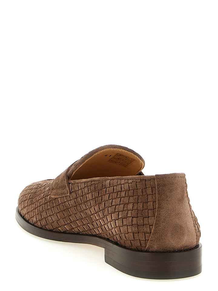 Brunello Cucinelli Brune Loafers i Kalveskinn