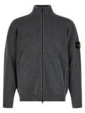 Stone Island Gray Cotton Cardigan