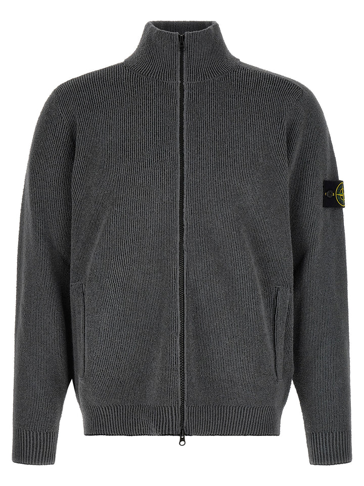Stone Island Grå Bomullscardigan