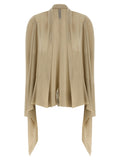 Rick Owens Beige Wool Cardigan