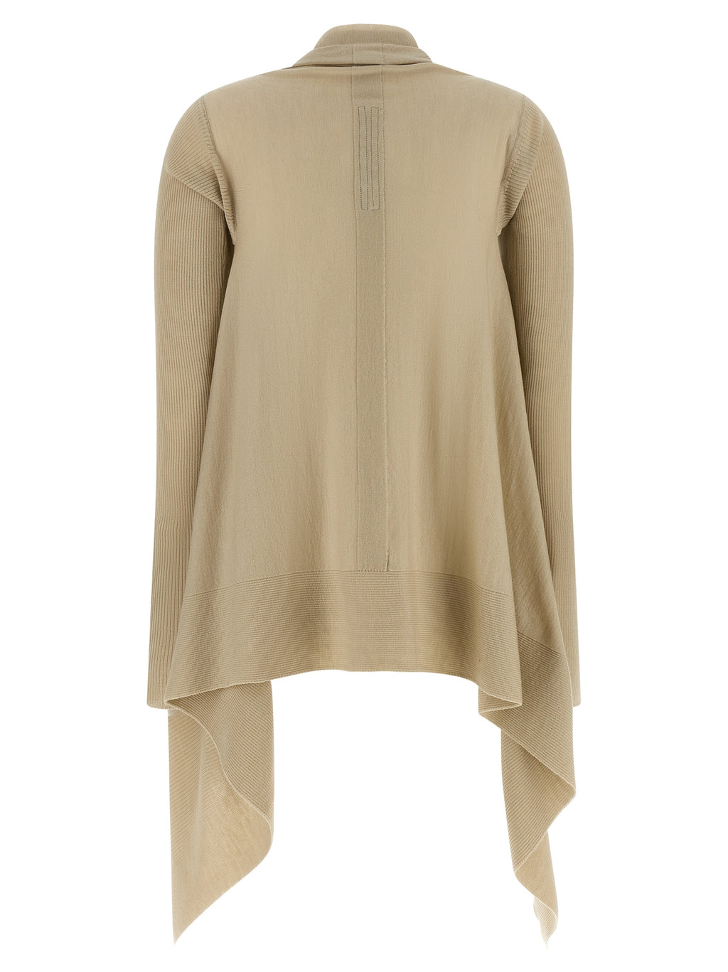 Rick Owens Beige Wool Cardigan