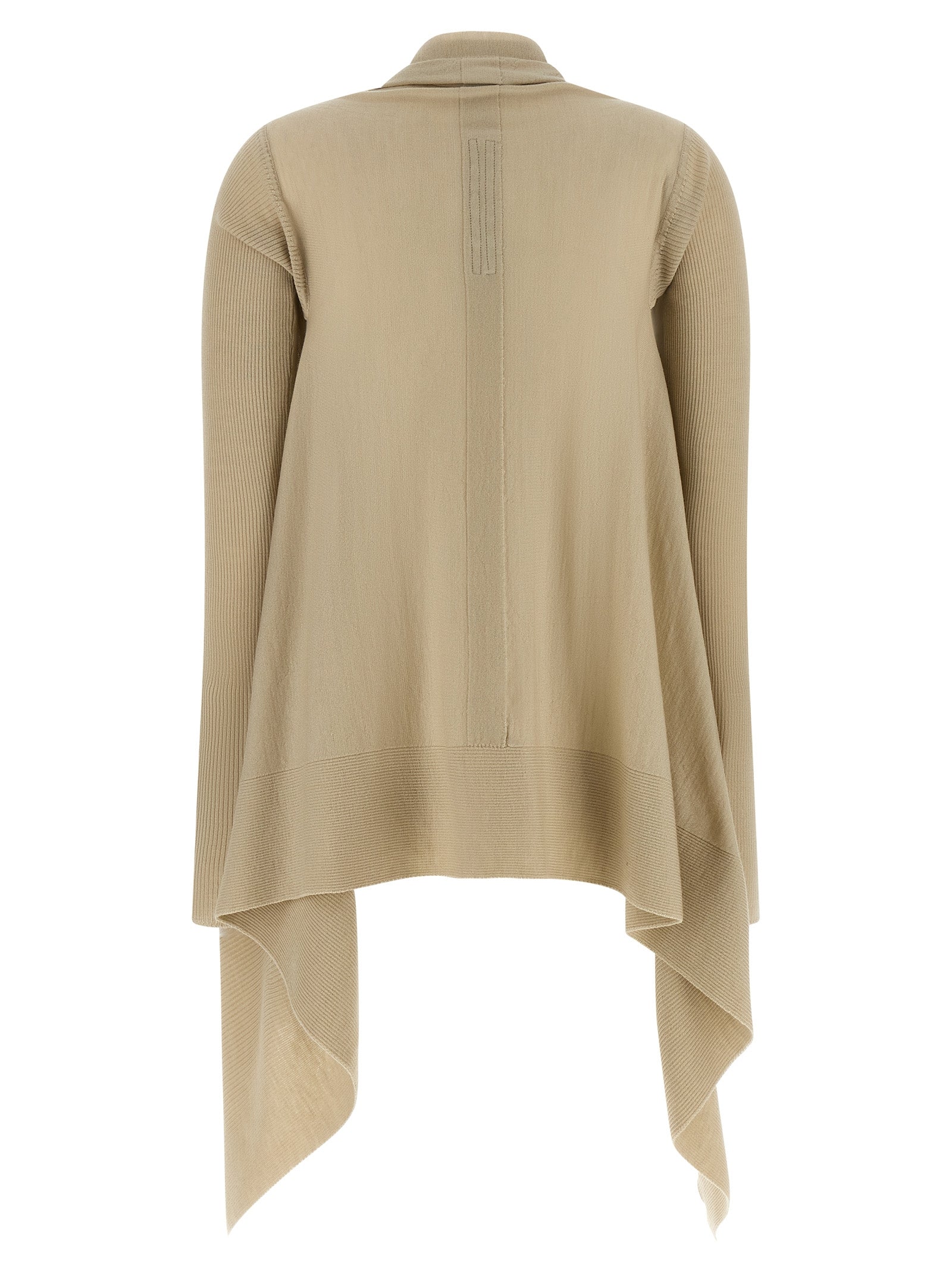 Rick Owens Beige Wool Cardigan