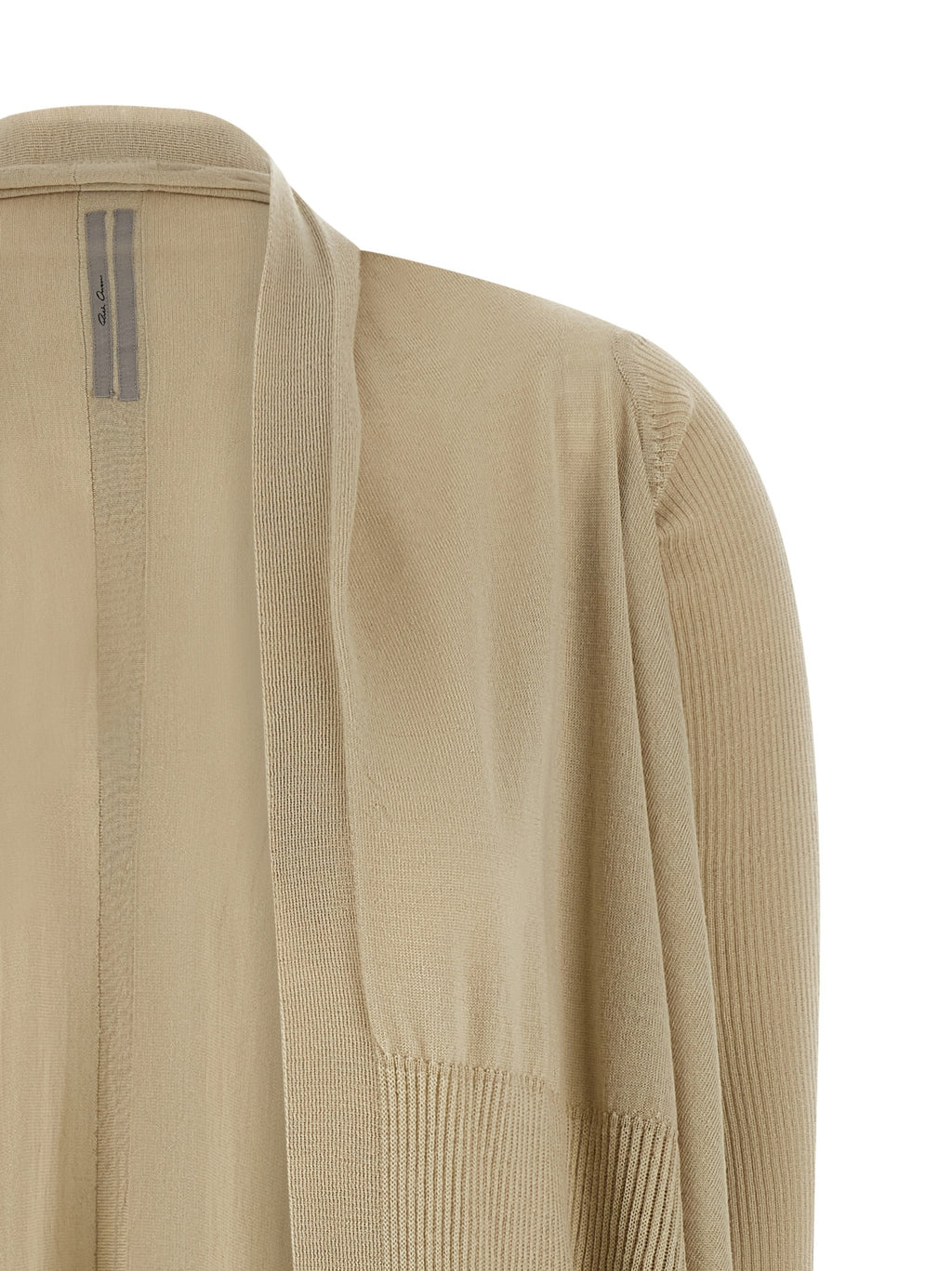 Rick Owens Beige Wool Cardigan