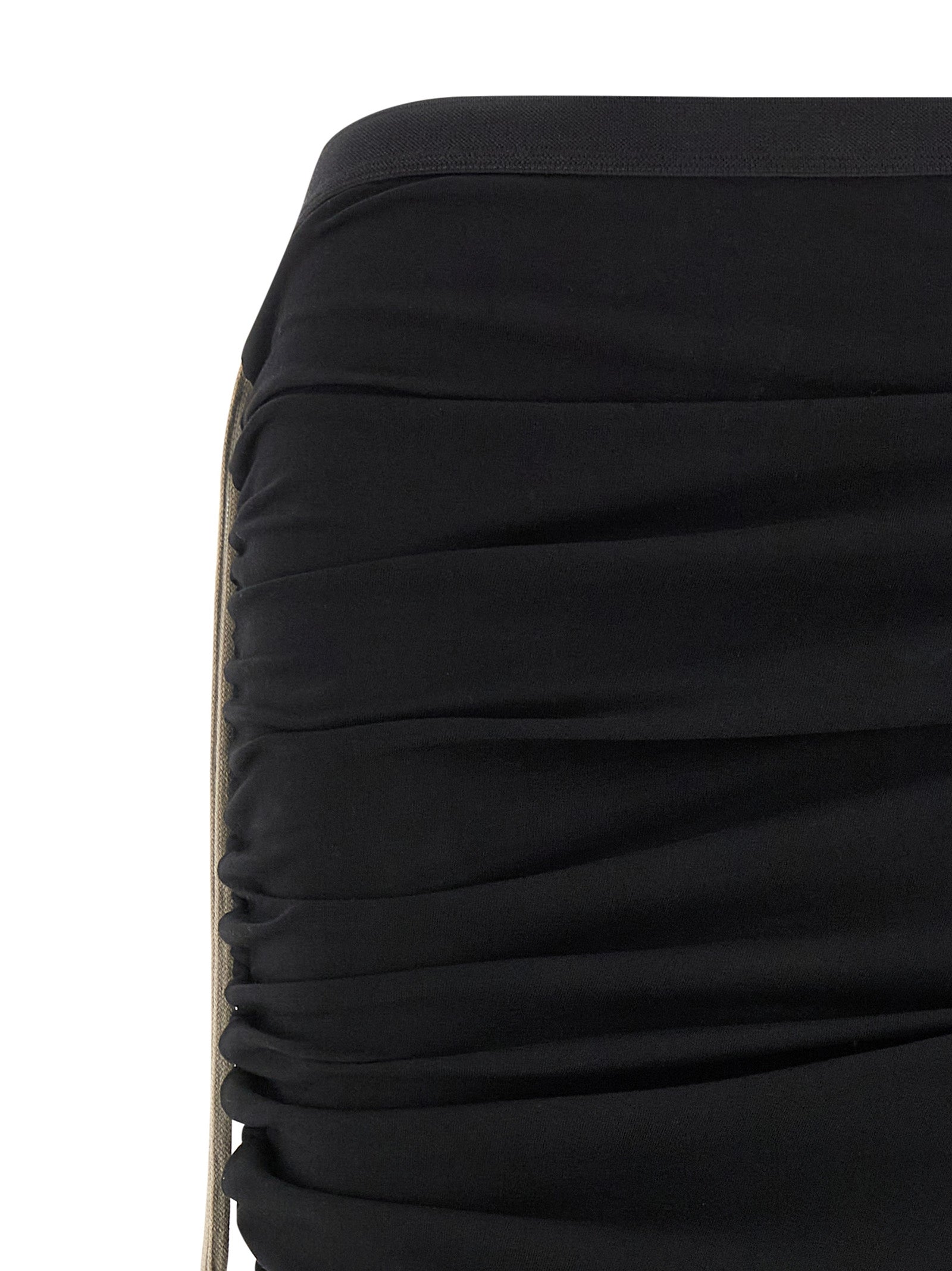 Rick Owens Black Cotton Midi Skirt
