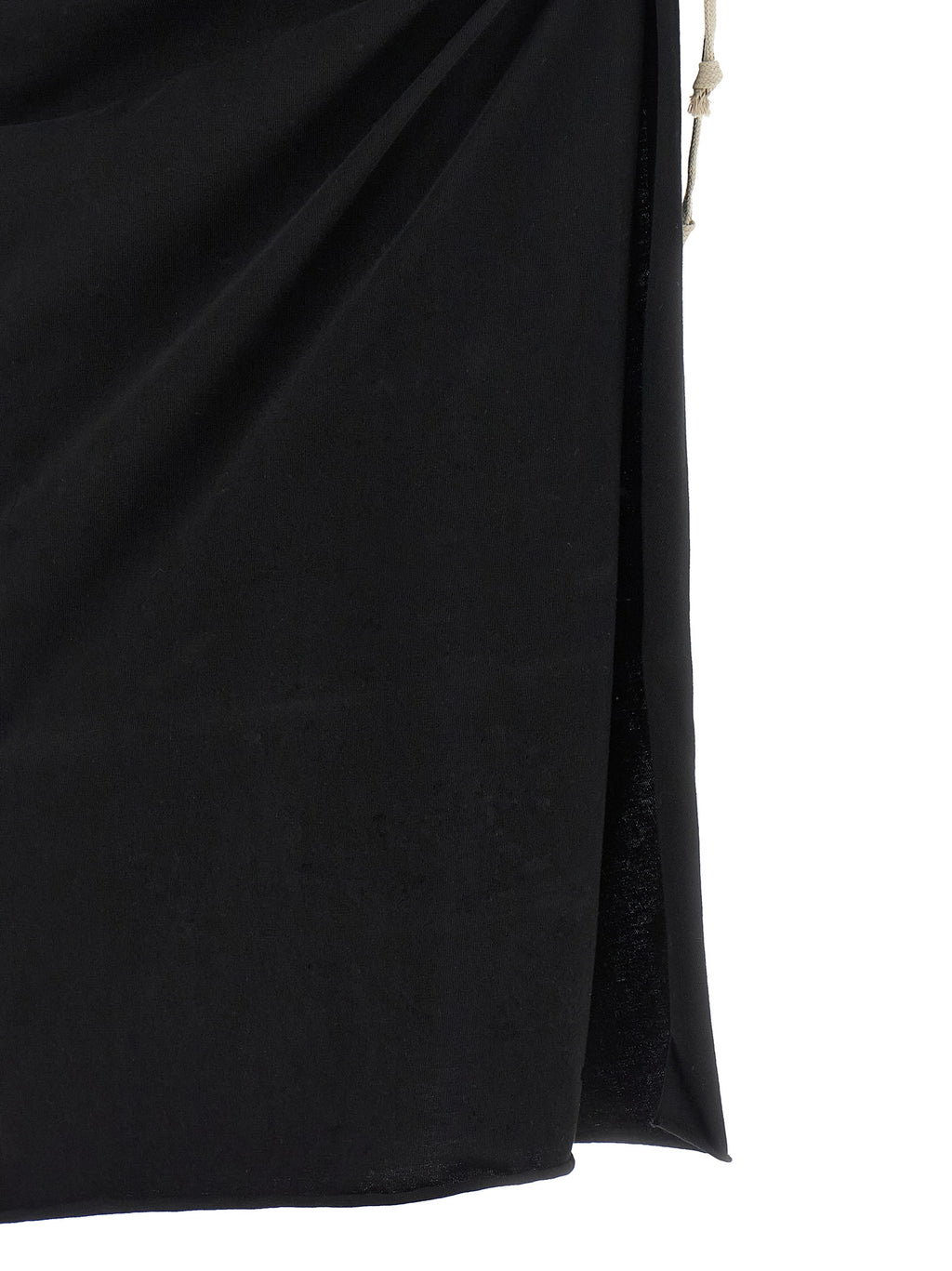 Rick Owens Black Cotton Midi Skirt
