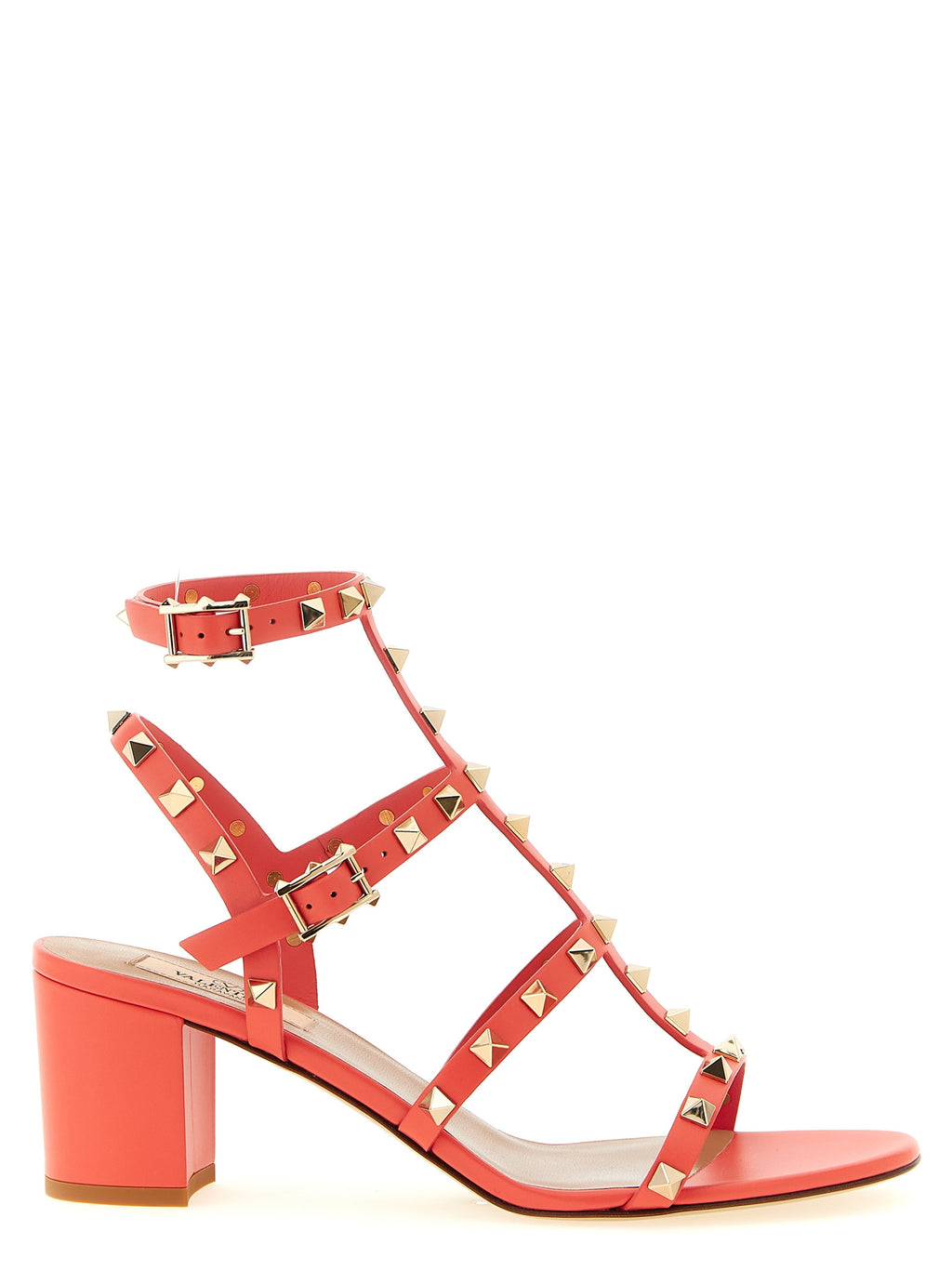 Valentino Garavani Orange Calfskin Platform Sandals