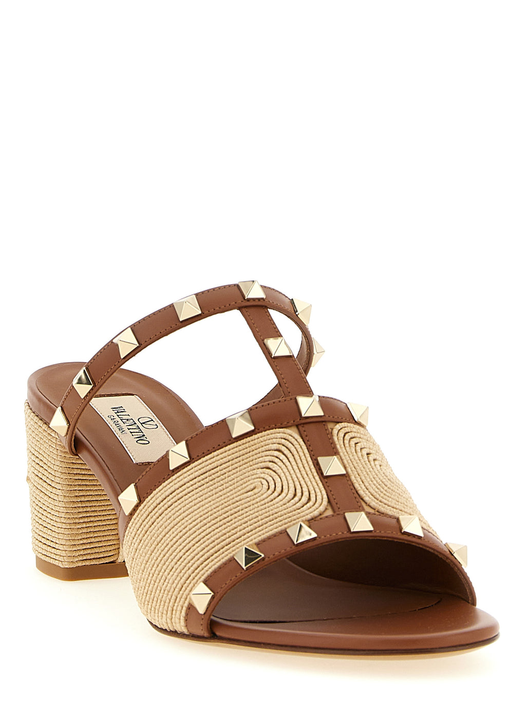 Valentino Garavani Brown Calfskin Flat Sandals