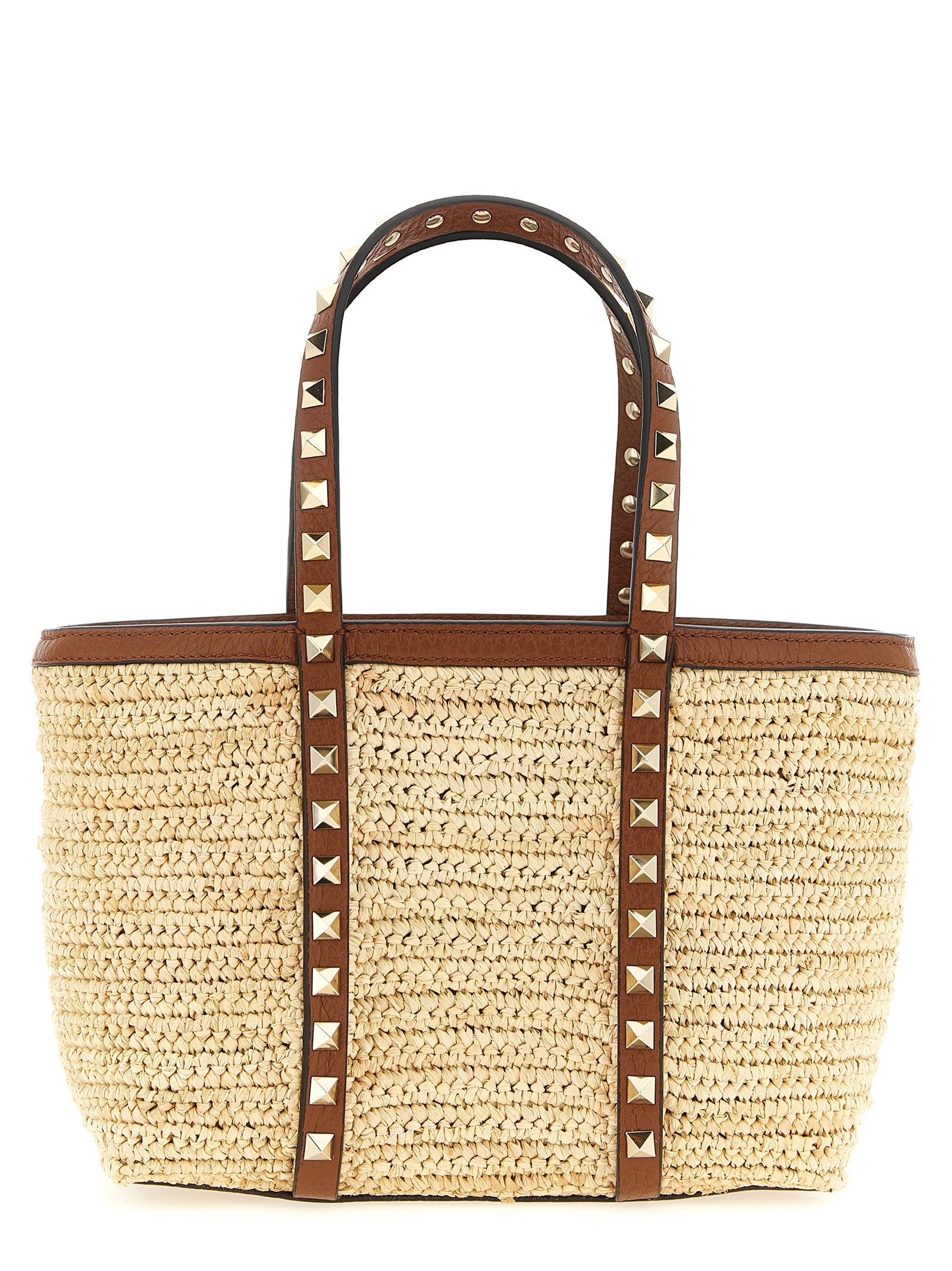 Valentino Garavani Beige Strå Tote Bag
