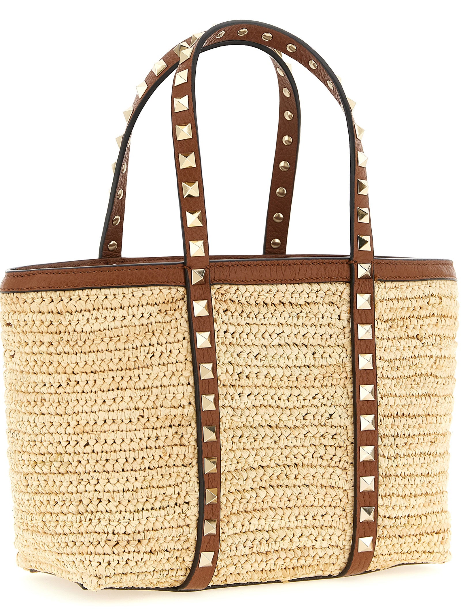 Valentino Garavani Beige Strå Tote Bag