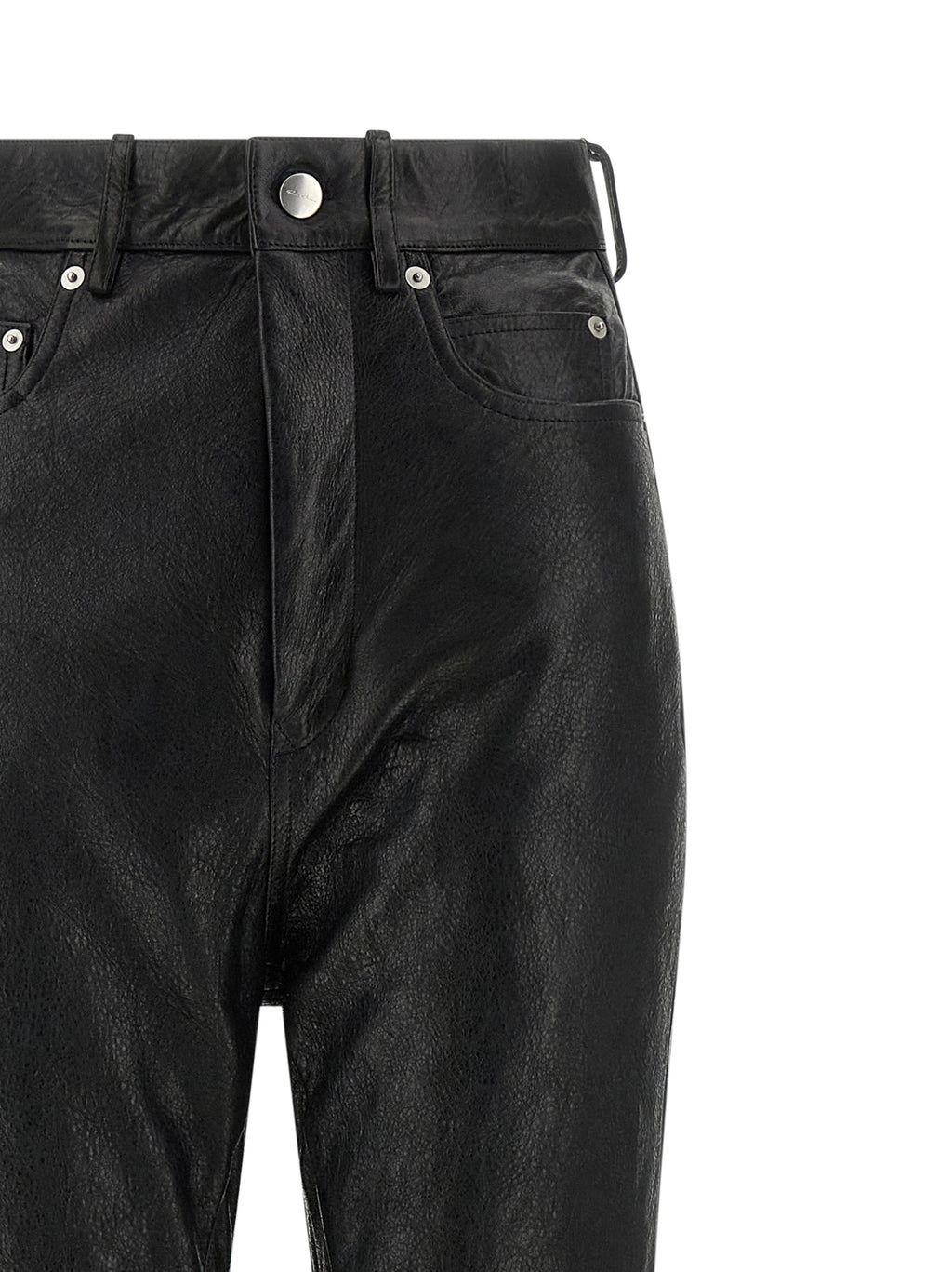 Rick Owens Black Lamb Leather Pants
