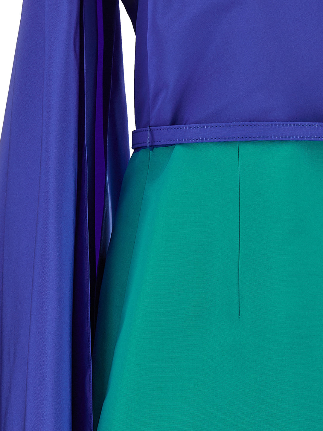 Carolina Herrera flerfarget silkemidi-kjole