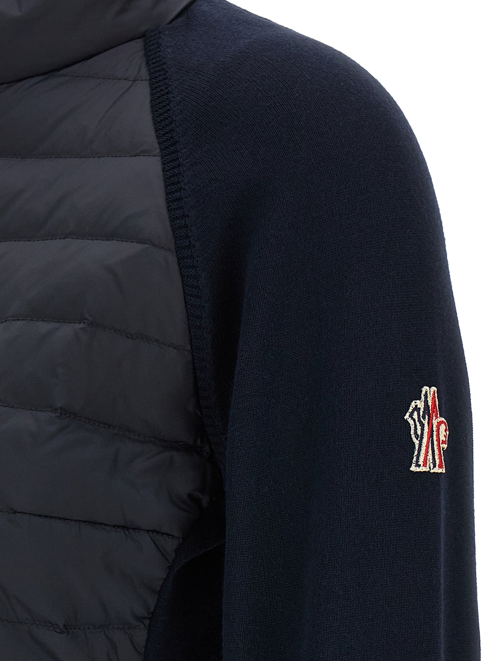 Moncler Grenoble Blue Polyamide Cardigan