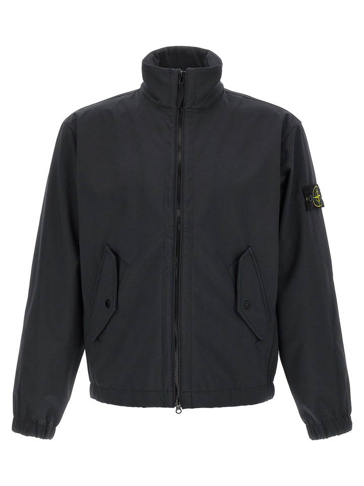 Stone Island blå polyester skalljakke