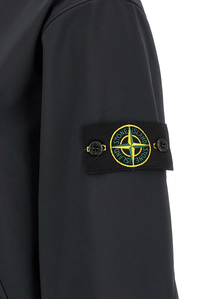 Stone Island blå polyester skalljakke