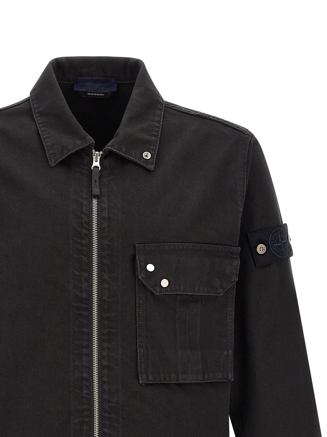 Stone Island svart bomullsbluse