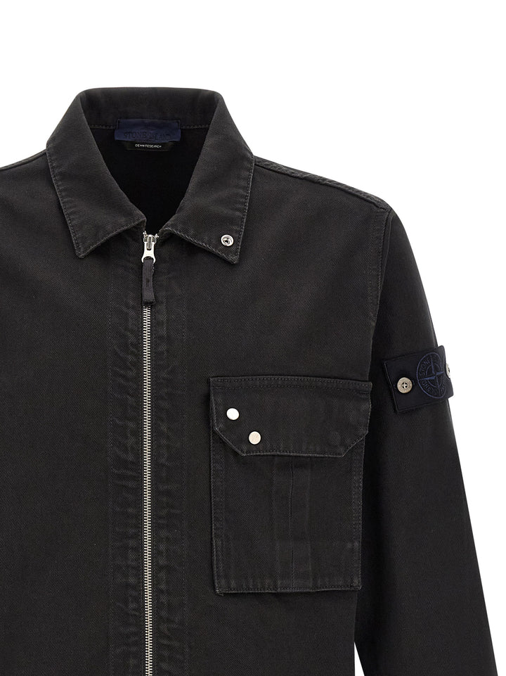 Stone Island svart bomullsbluse
