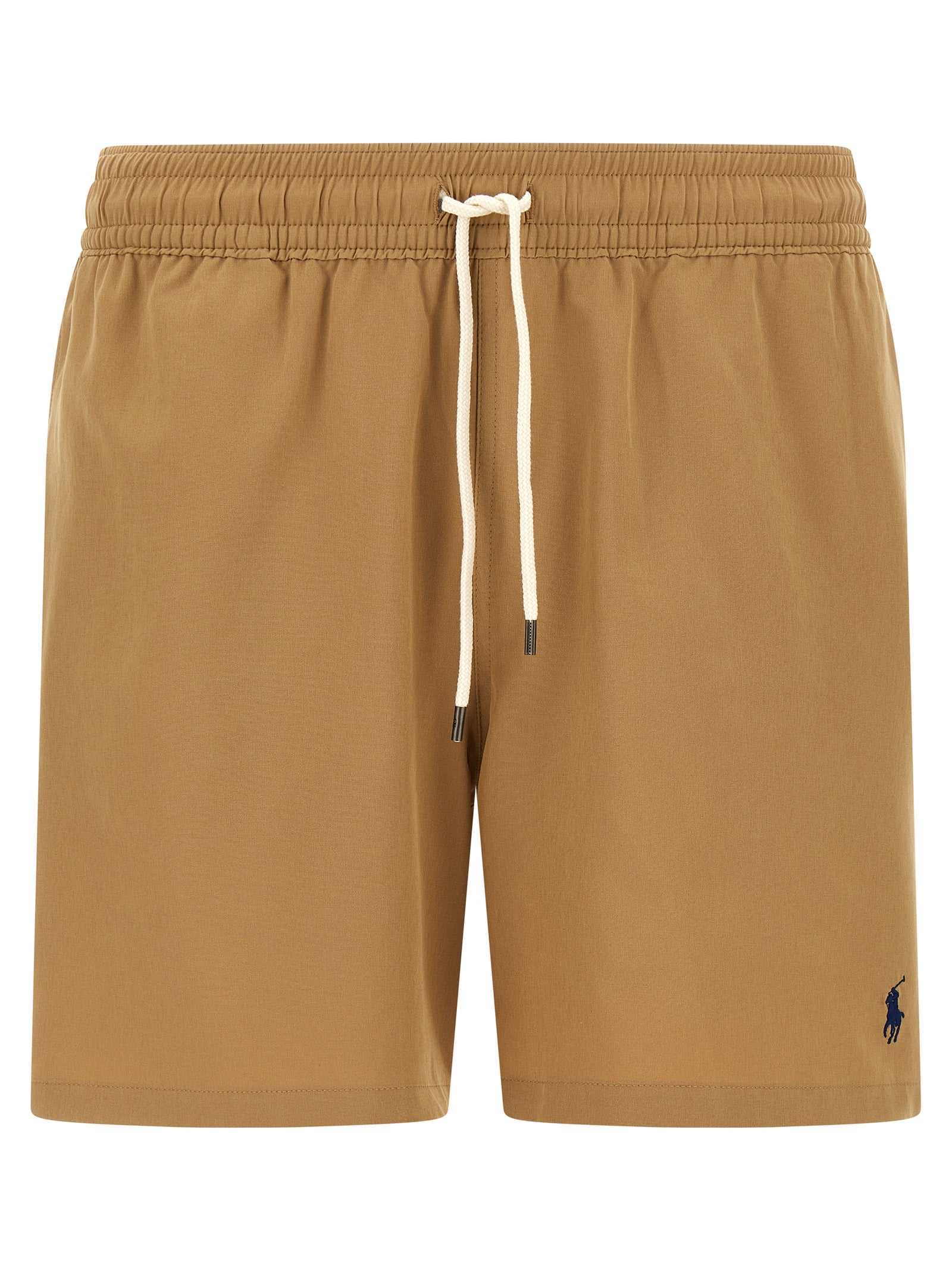 Beige Polyester Shorts