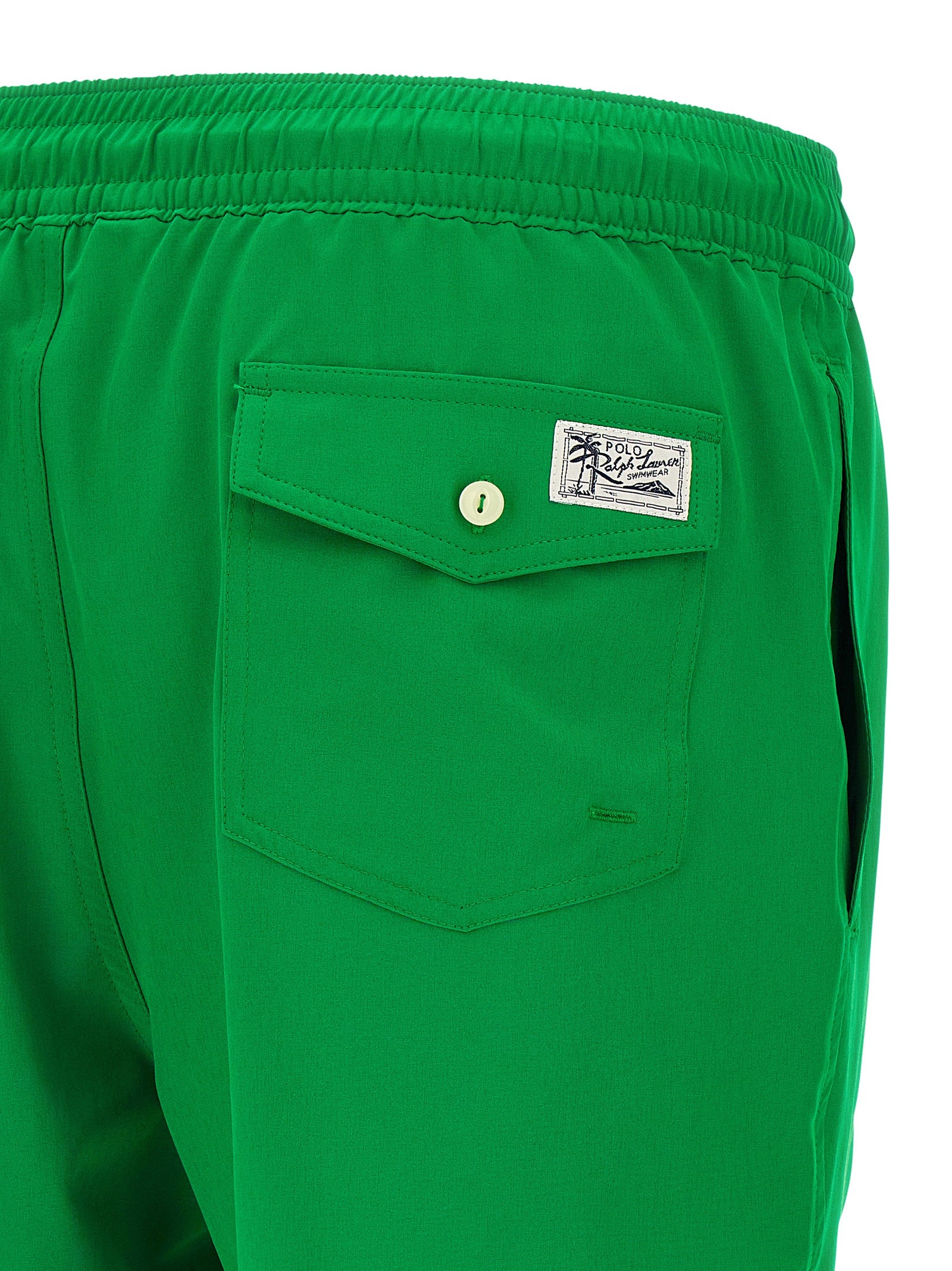 Bicolor Polyester Swim Shorts