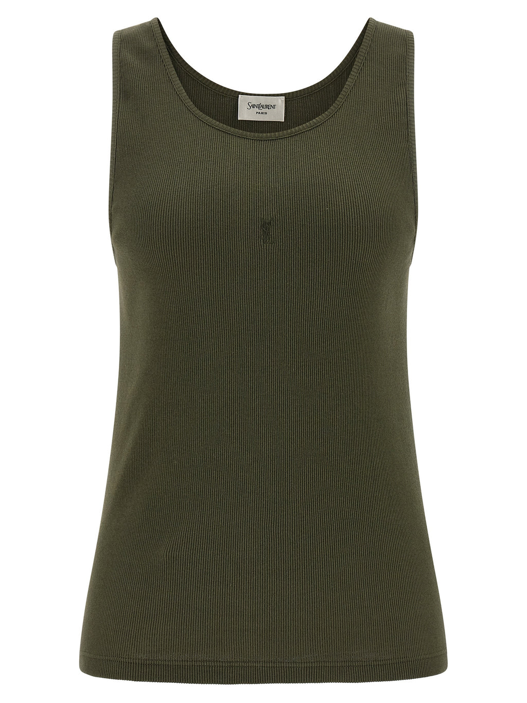 Saint Laurent Bicolor Cotton Tank Tops