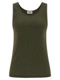Saint Laurent Bicolor Cotton Tank Tops