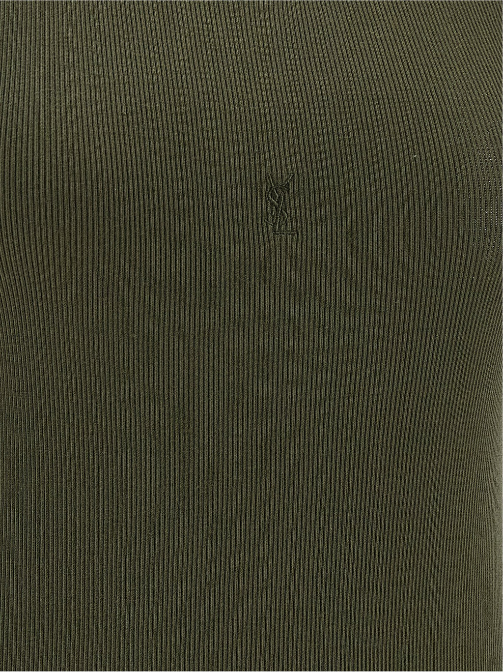 Saint Laurent Bicolor Cotton Tank Tops
