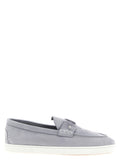 Christian Louboutin Gray Calfskin Slip-On Loafers