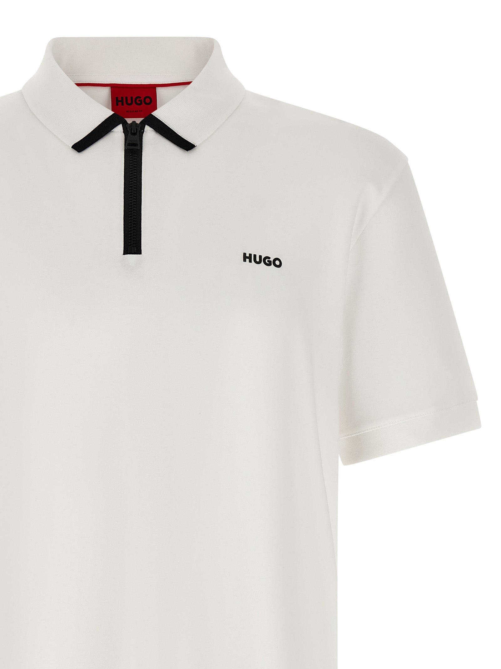 Hugo Boss White Cotton Polo Shirt