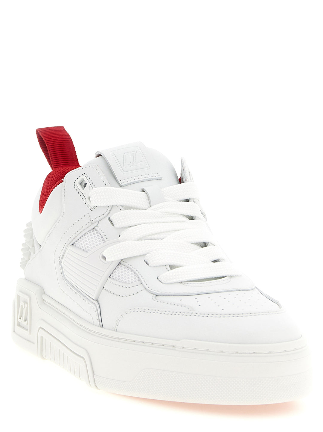 Christian Louboutin hvite sportssko i kalveskinn