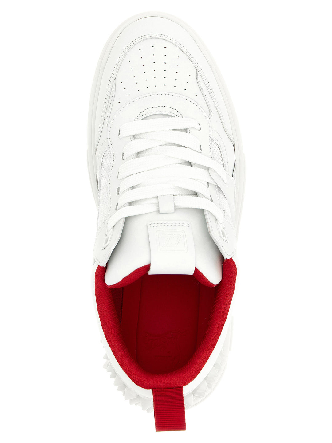 Christian Louboutin hvite sportssko i kalveskinn