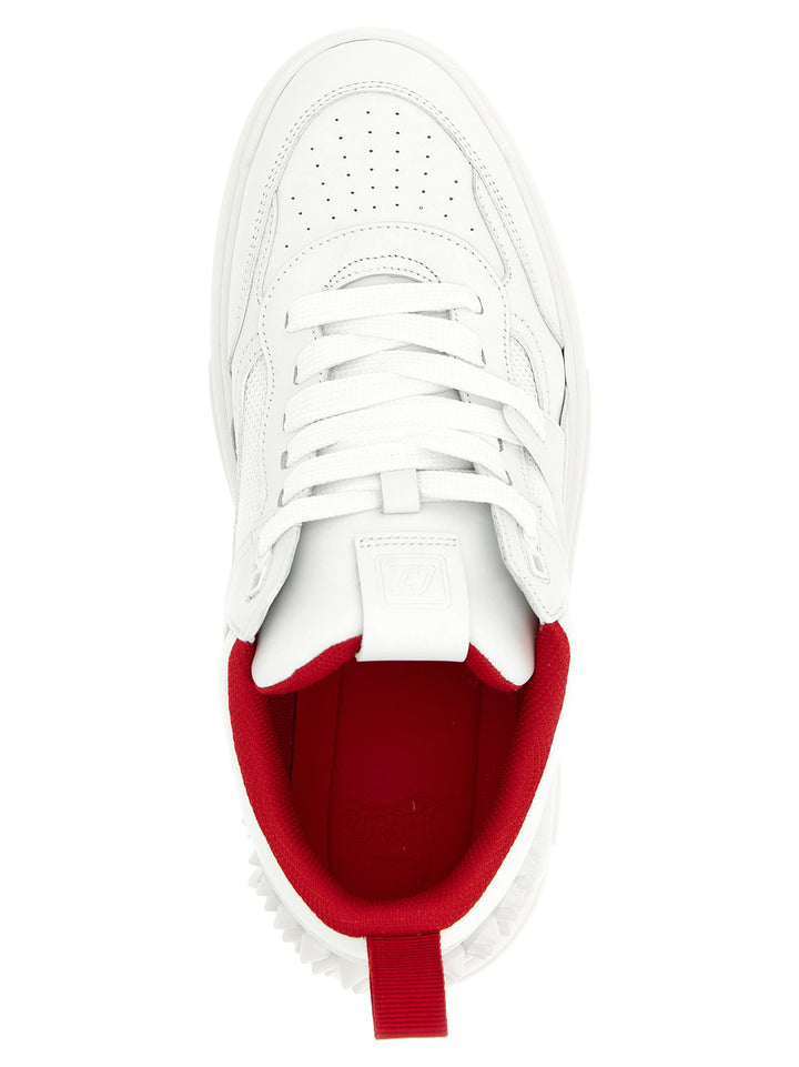Christian Louboutin hvite sportssko i kalveskinn