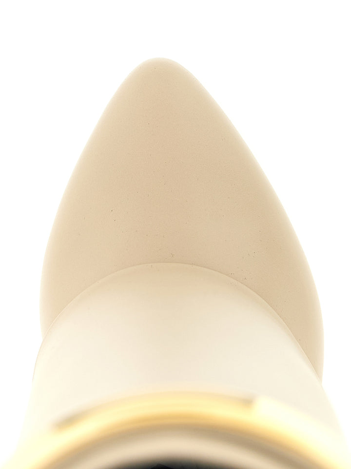 Beige Calfskin Over The Knee