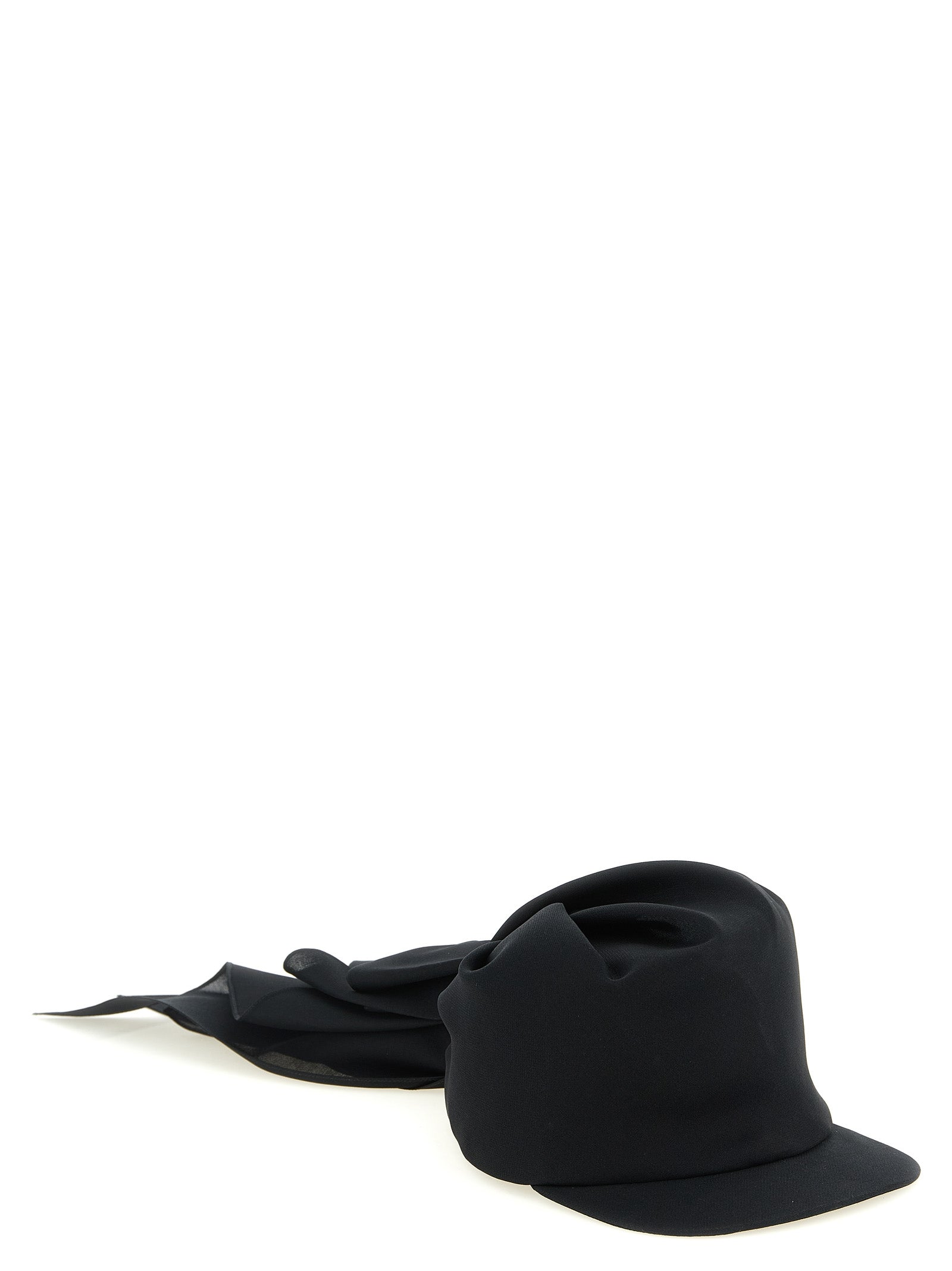 Gorra de béisbol de seda negra Balenciaga