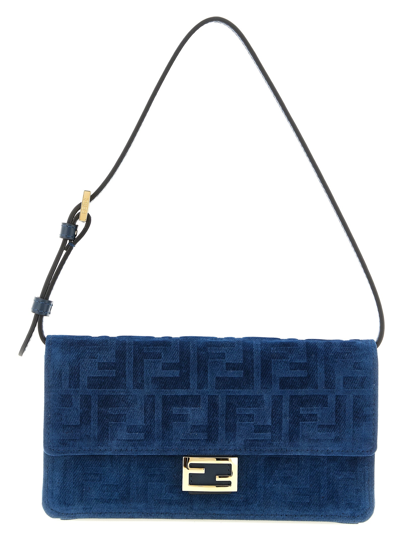 Fendi Blue Cotton Cardholder