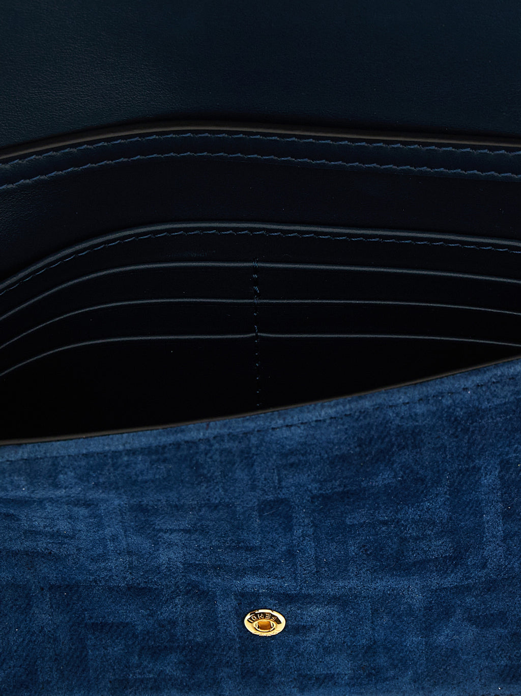 Fendi Blue Cotton Cardholder