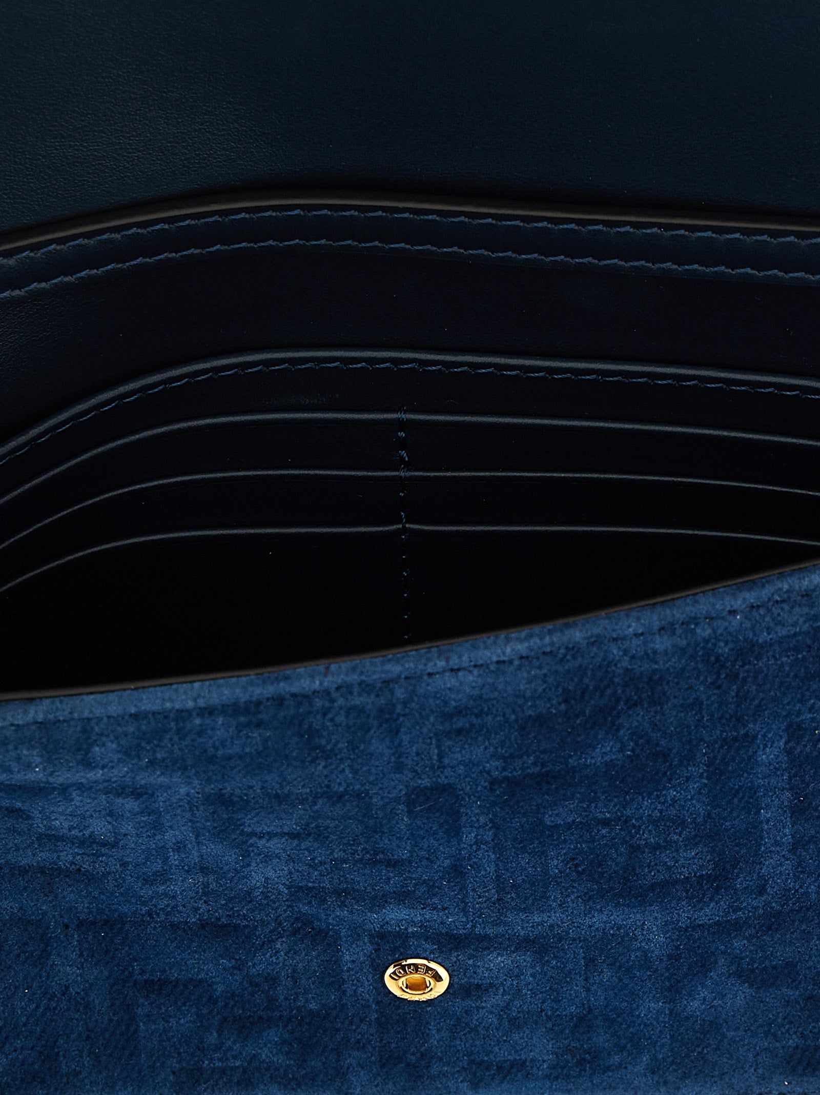 Fendi Blue Cotton Cardholder