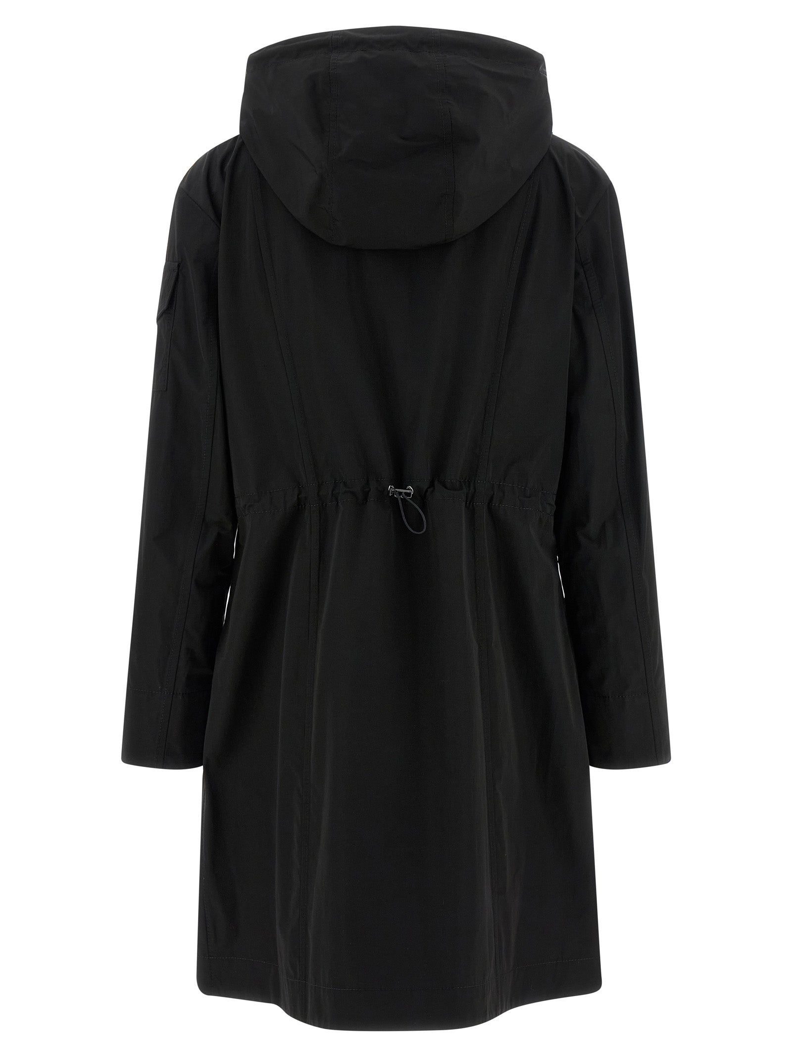 Black Polyester Parka