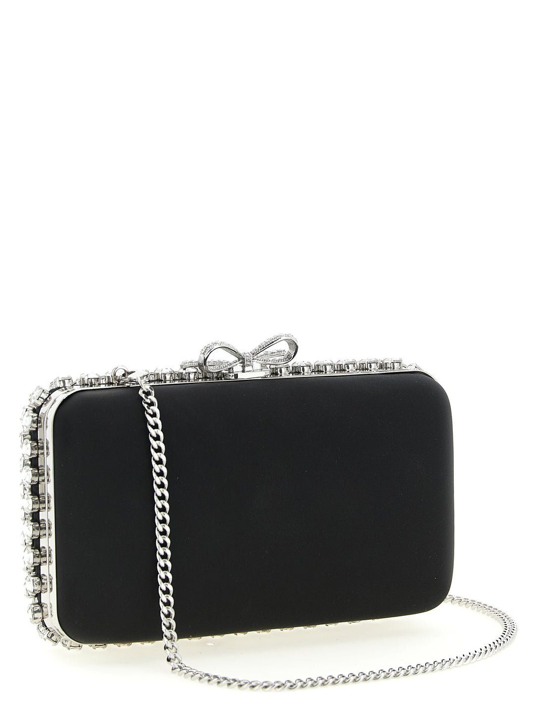 Black Polyester Clutch Bag