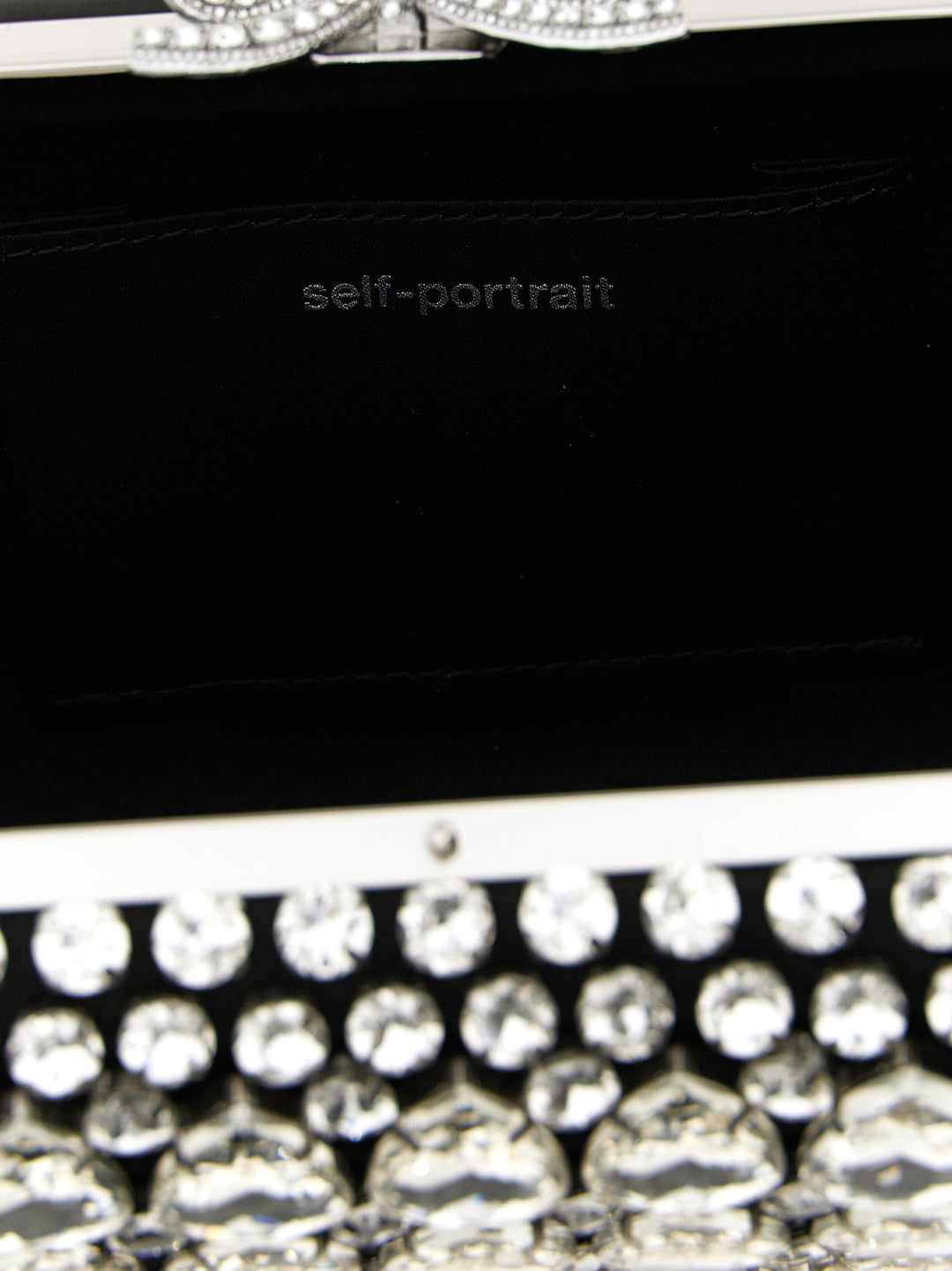 Black Polyester Clutch Bag
