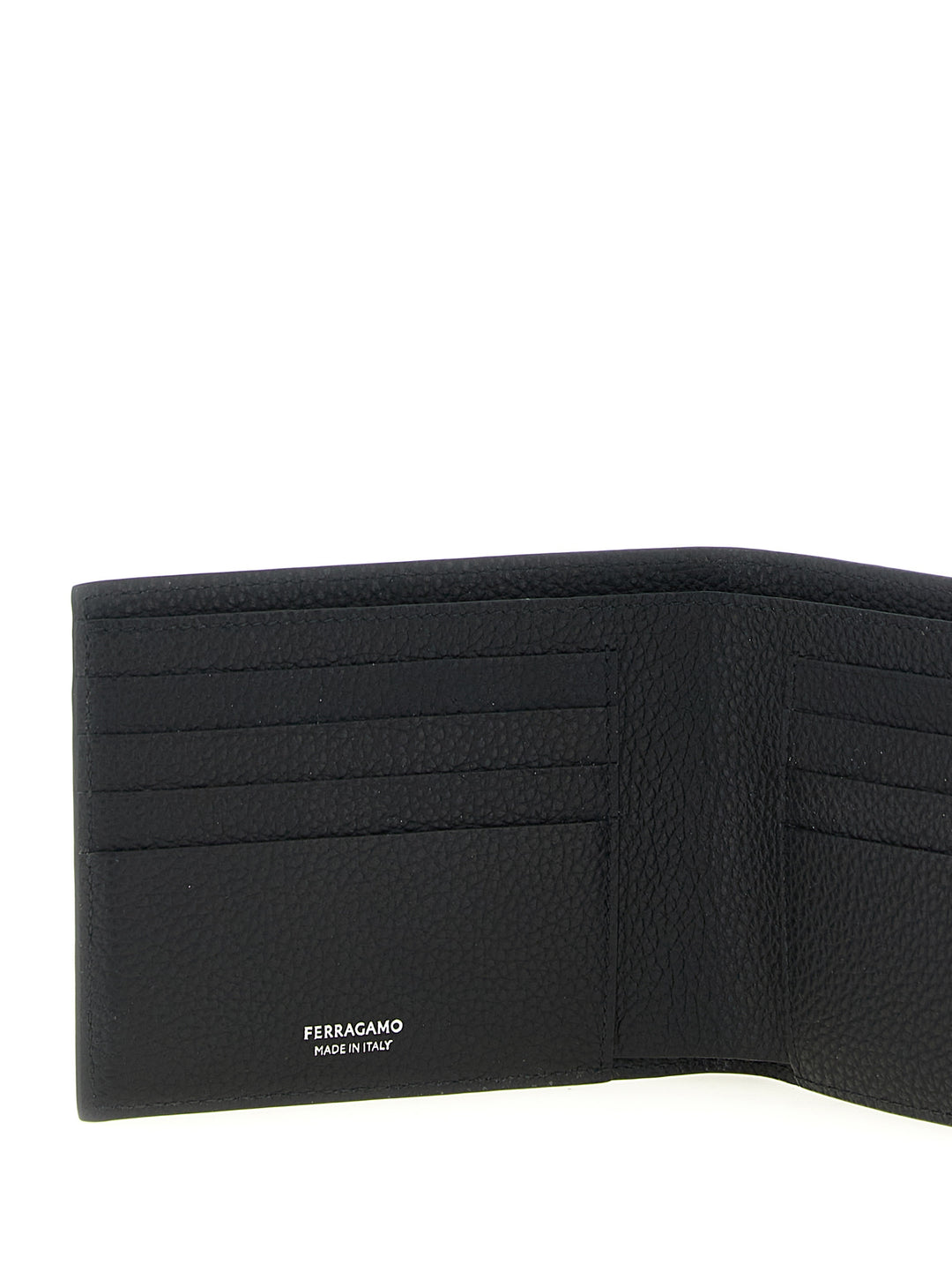 Ferragamo lommebok i svart kalveskinn