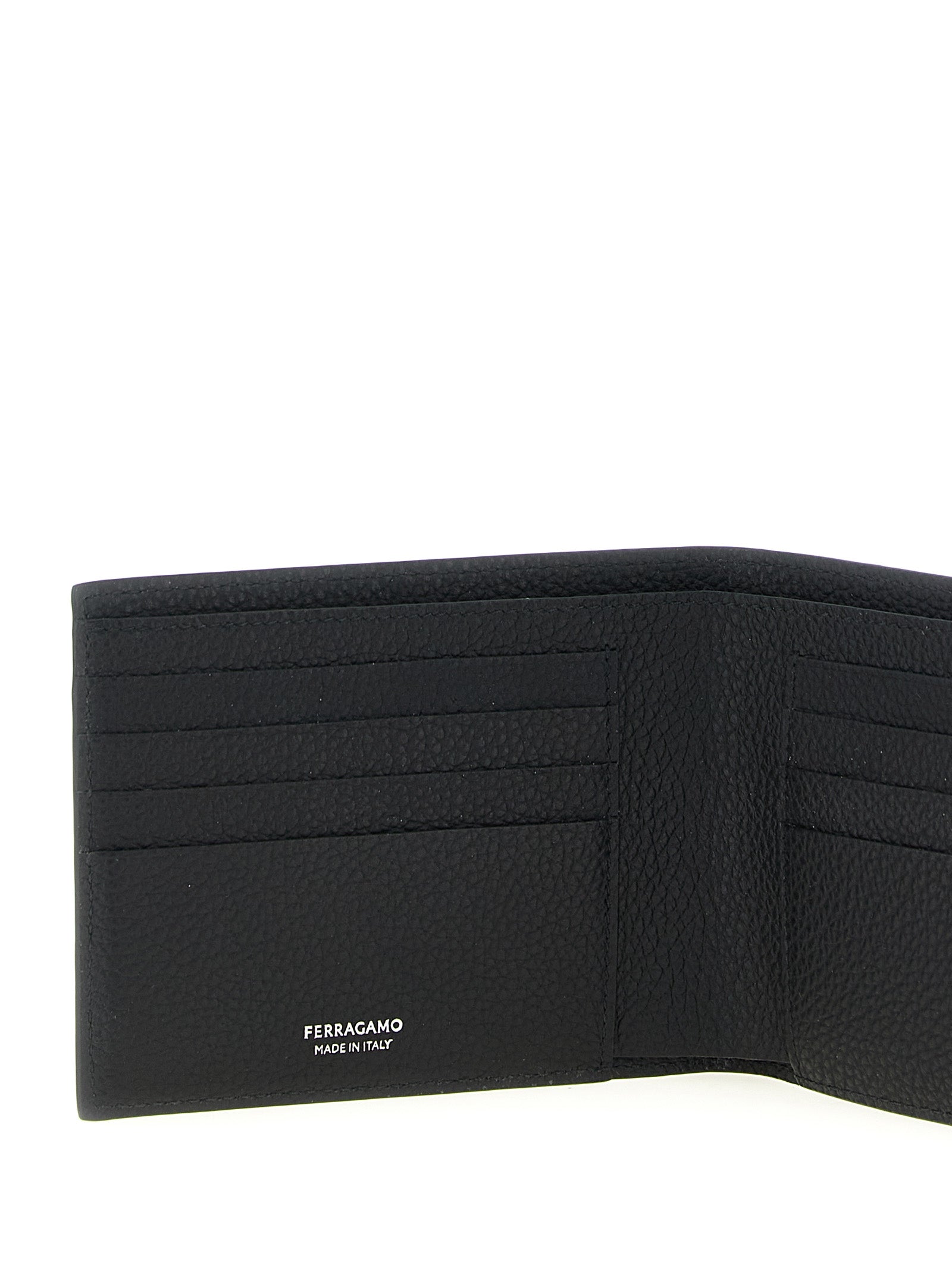 Ferragamo lommebok i svart kalveskinn