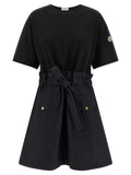 Moncler Black Cotton Short Dress
