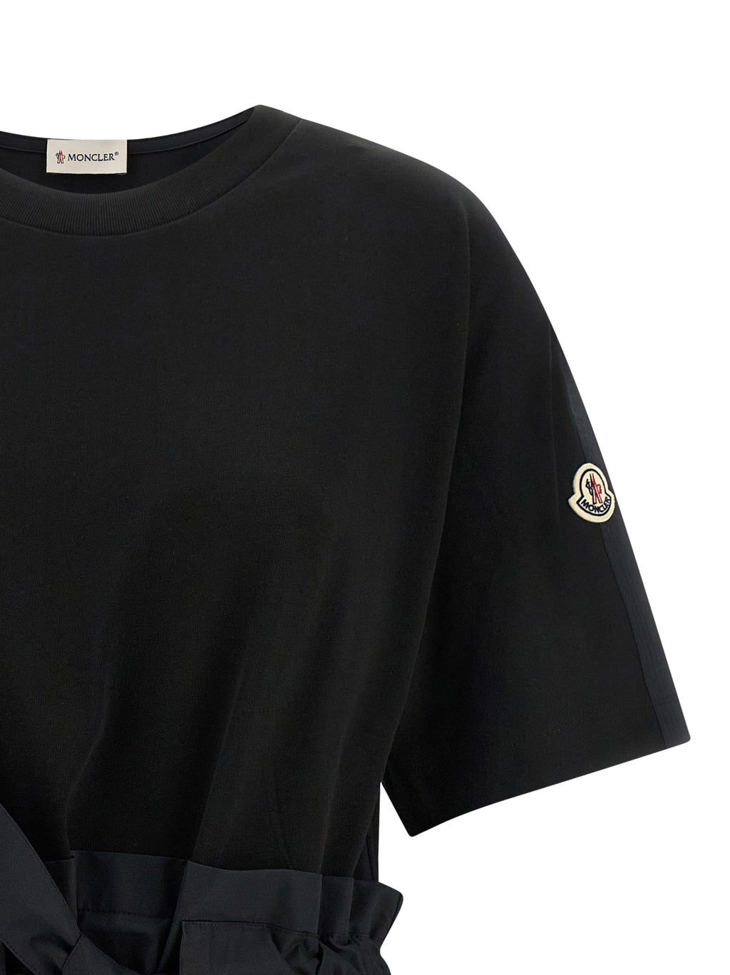 Moncler Black Cotton Short Dress