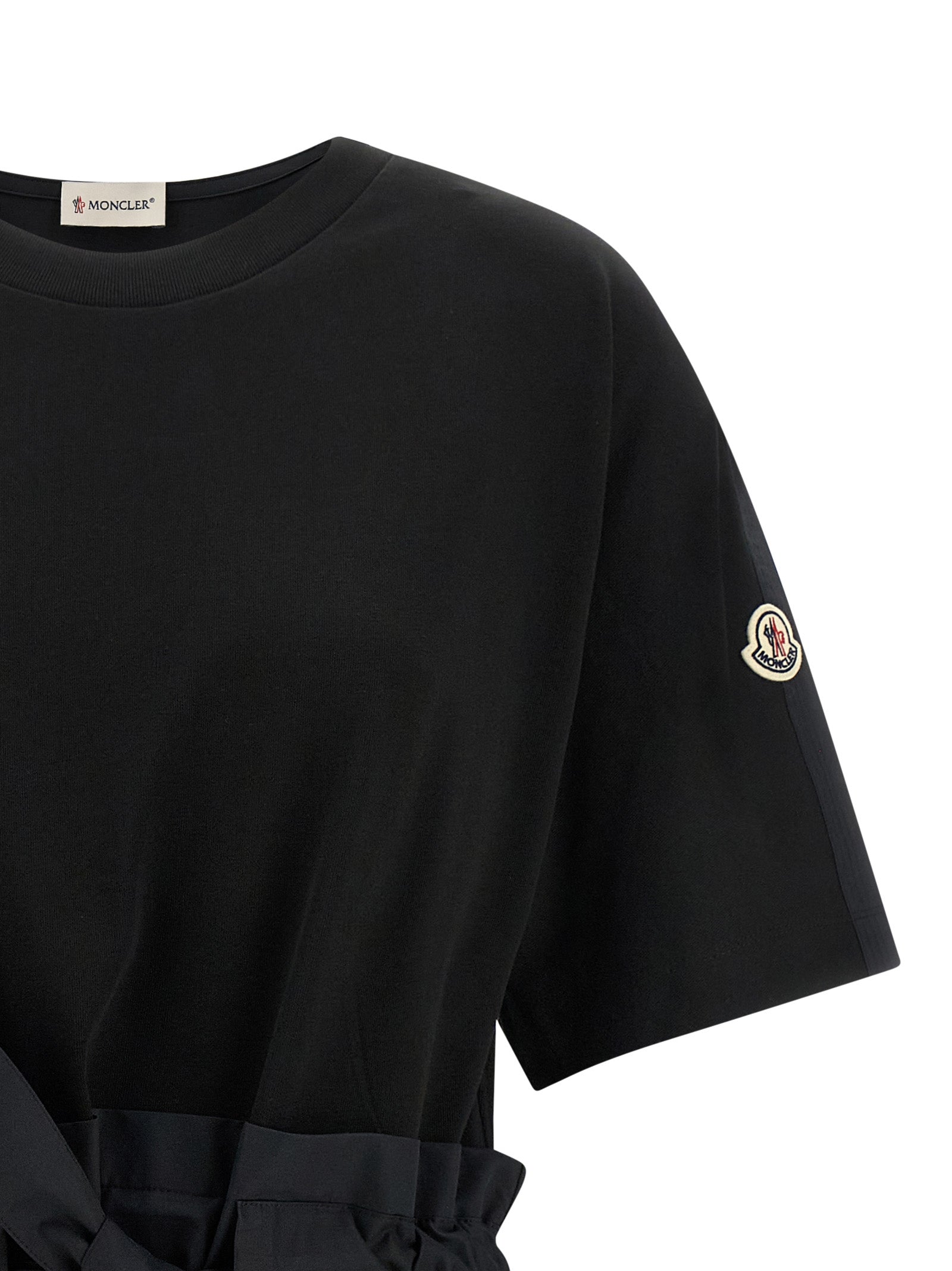 Moncler Black Cotton Short Dress